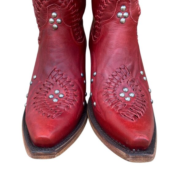 NEW Ladies LB0469G LANE Cossette Smoldering Ruby Red 15" Leather Western Boots 8 - Picture 7 of 16